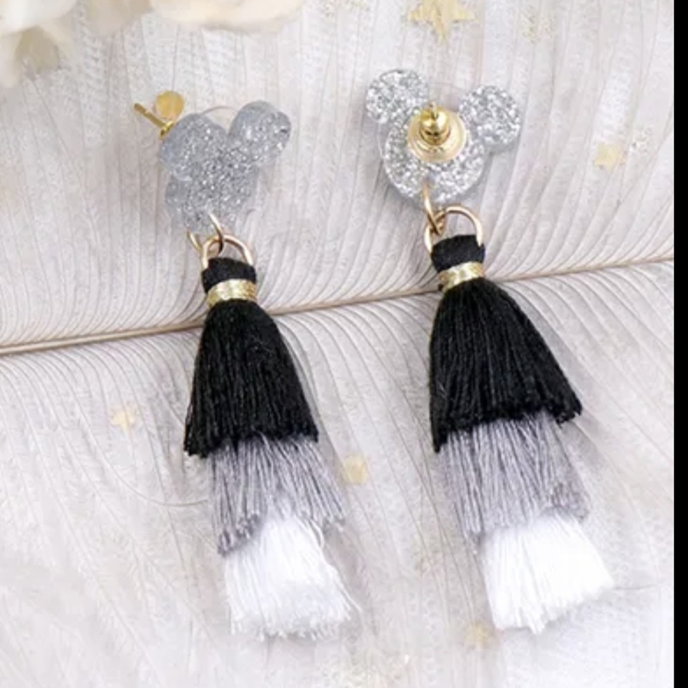 2/$10 NWT Mickey Mouse Tassel Earrings